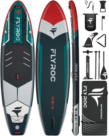 11'6x35'' Extra Wide Inflatable Paddle Board, Green