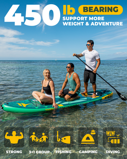 FLYROC 11'6x35'' Extra Wide Inflatable Paddle Board，Green