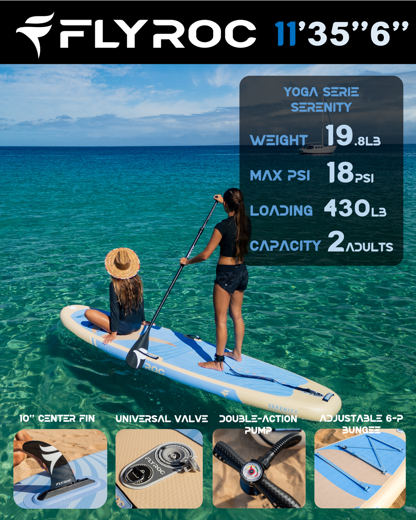11’x35 Extra Wide Inflatable Paddle Board, purple