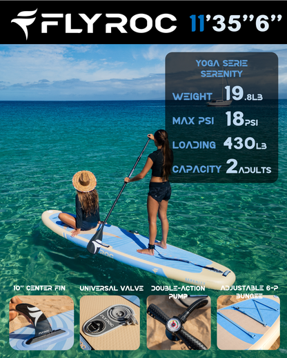 11’x35 Extra Wide Inflatable Paddle Board, purple